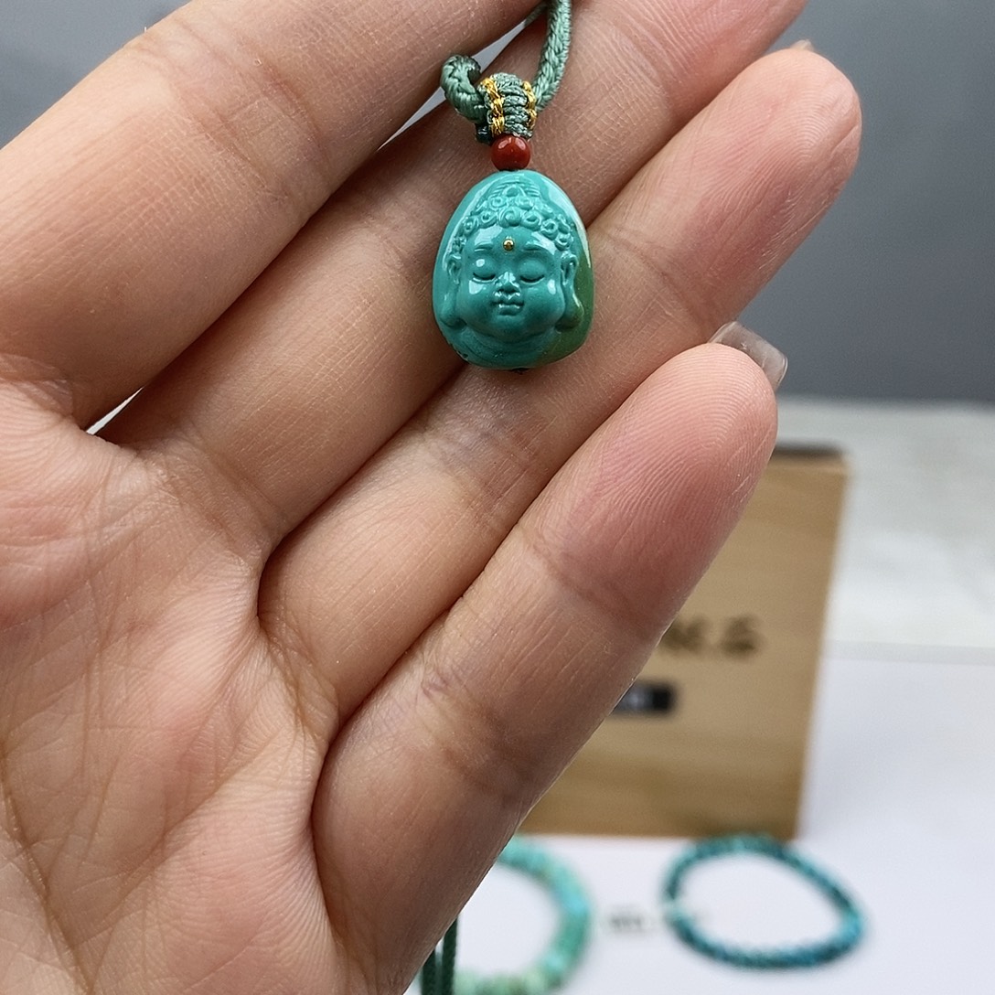 绿松石18K金镶嵌珠宝奇石