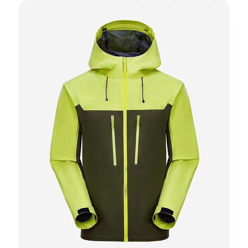 闭眼入！超赞颜值！户外春秋季男撞色连帽冲锋衣夹克外套8012