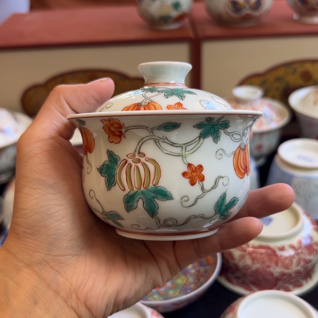 南瓜两才福袋盖碗