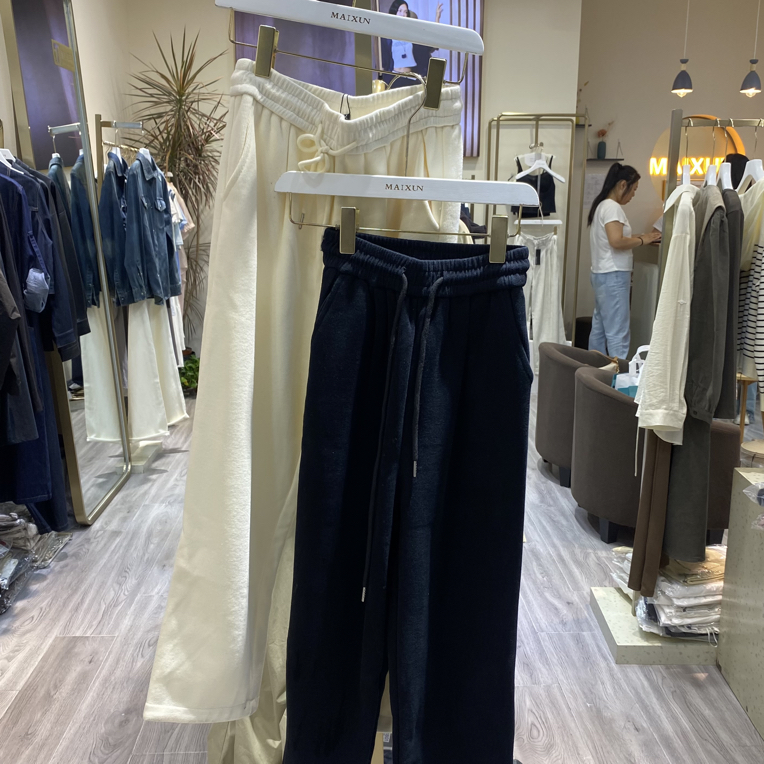 麦寻冬季加绒松紧腰休闲卫裤kcxlq004