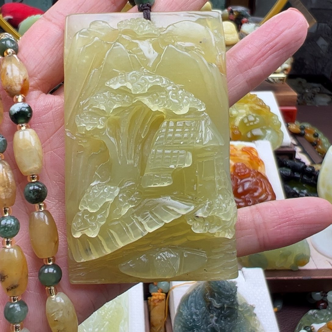 6***2岫玉未镶嵌挂件挂件