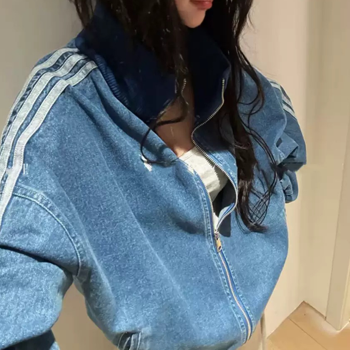 【高高】现货高版本刺绣小马标牛仔夹克外套百搭上衣男女同款