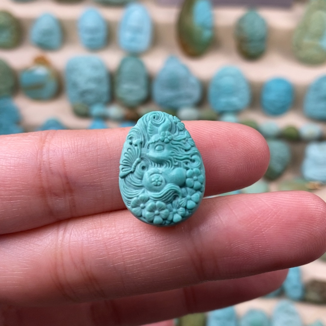 绿松石珠宝奇石未镶嵌