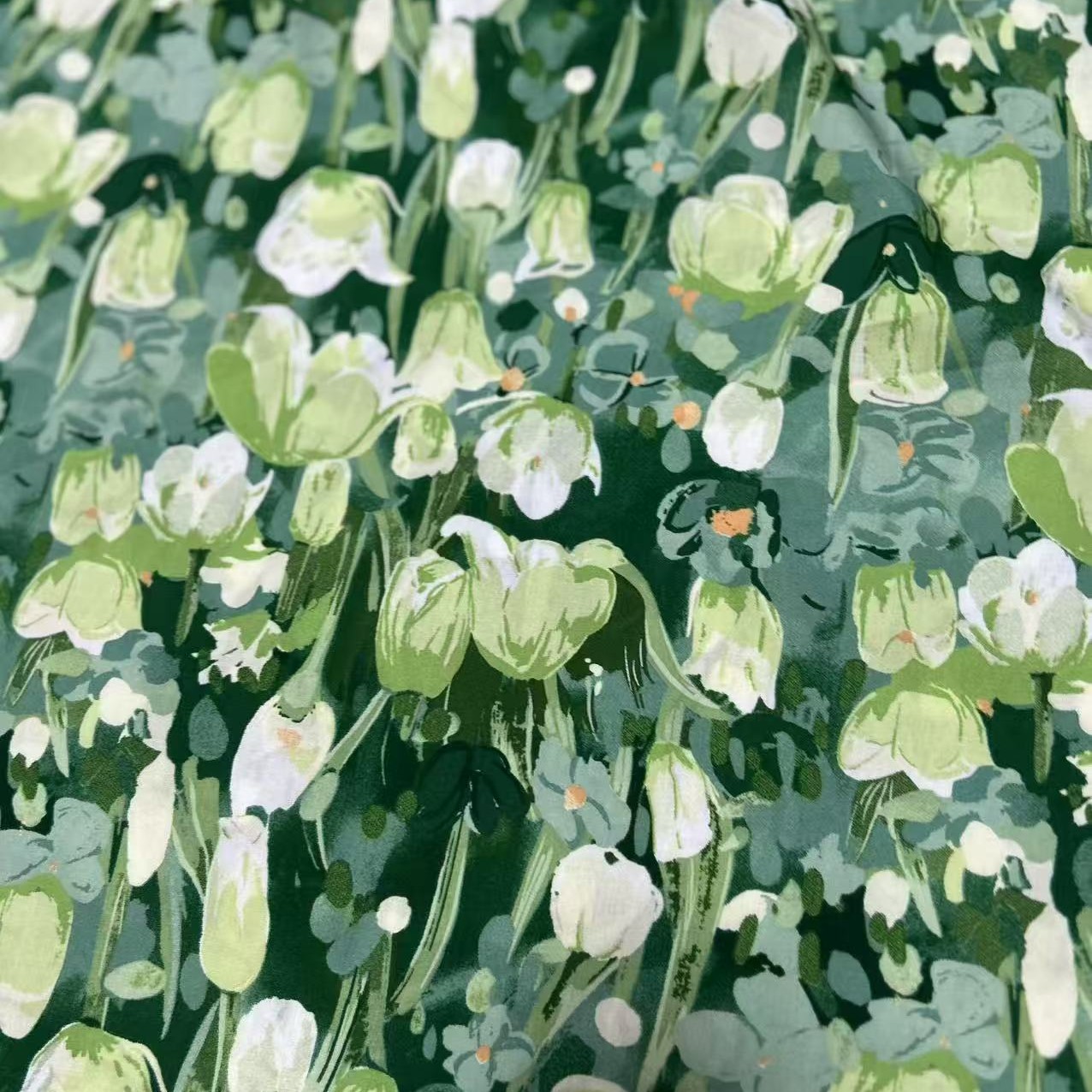 棉绸布料花蕊夏天连衣裙套装柔软透气丝滑亲肤薄而不透