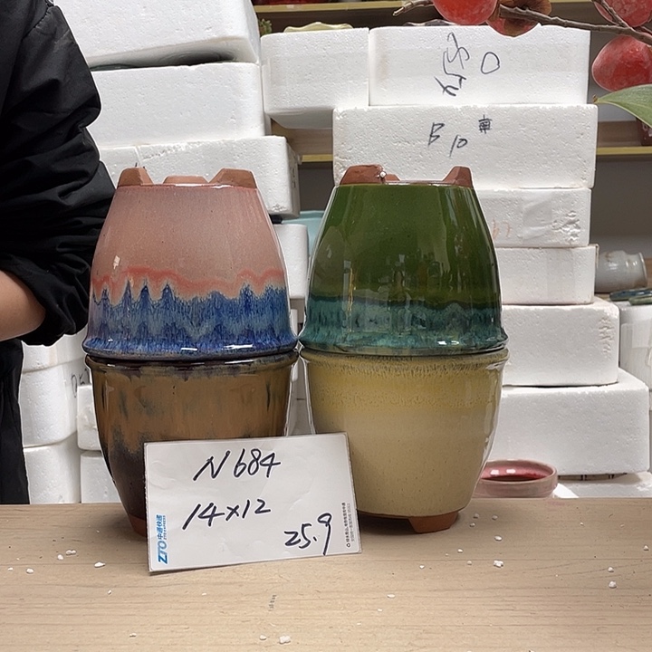 粗陶多肉花盆微瑕684