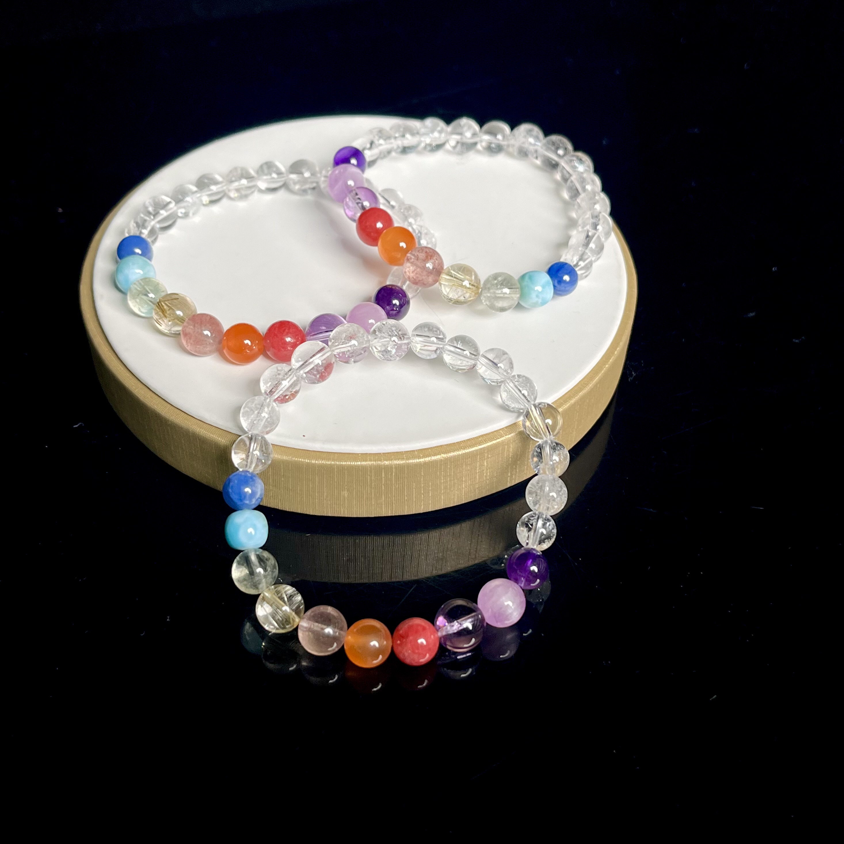 十全十美手串8mm+Q7001多样性发其一简约百搭