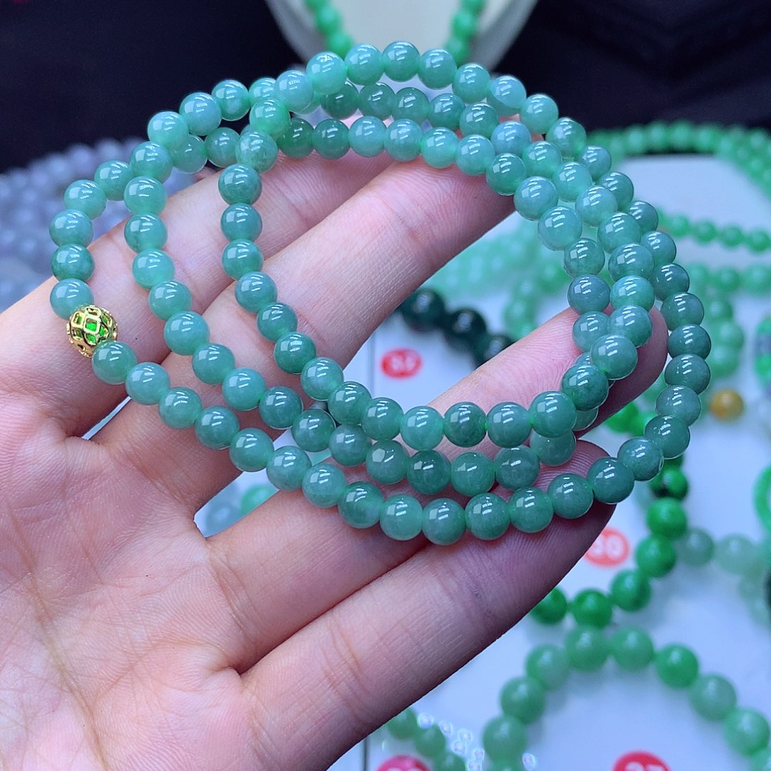 翡翠毛衣链未镶嵌5+