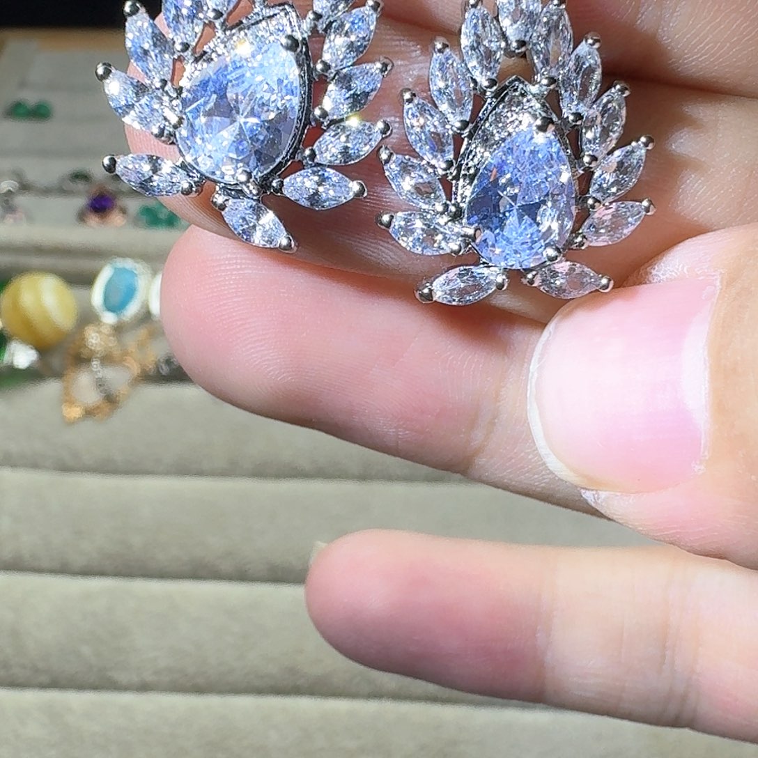 绿水晶戒指银S925镶嵌