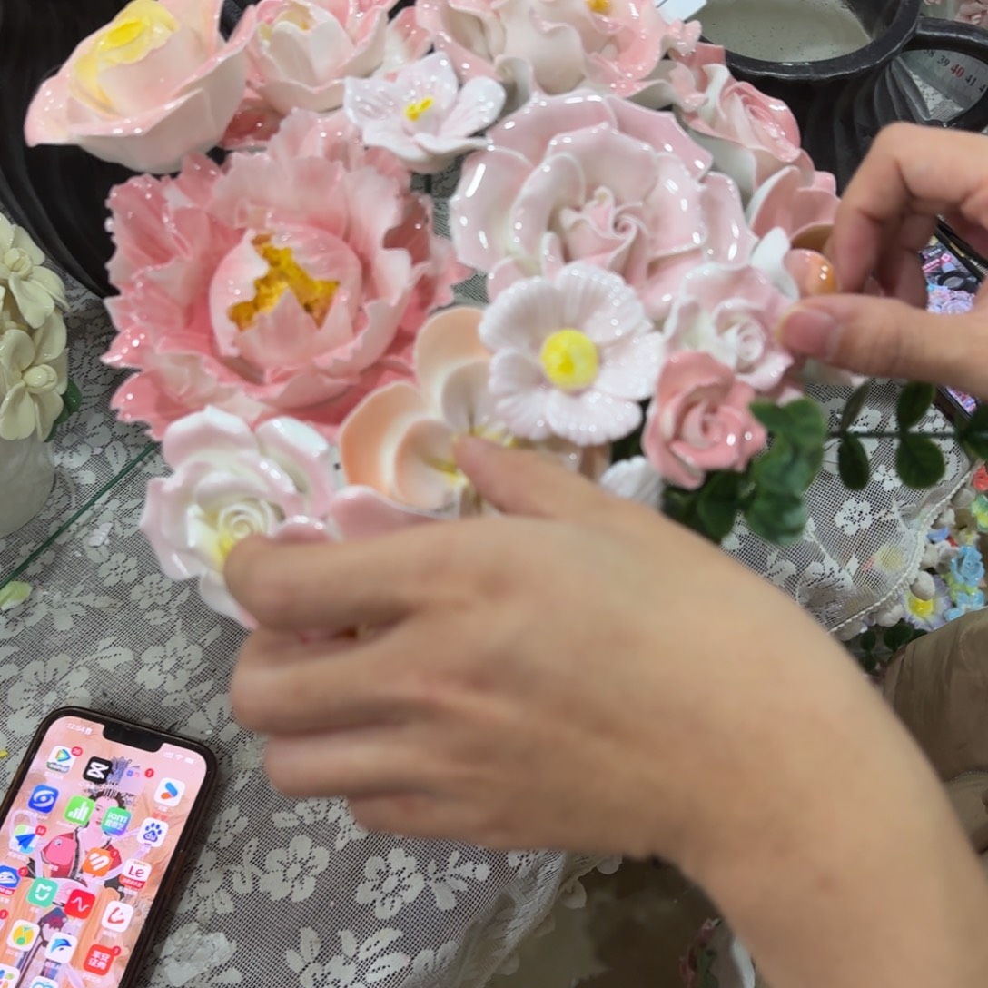 陶瓷花，20元发货，退款拉黑，1320