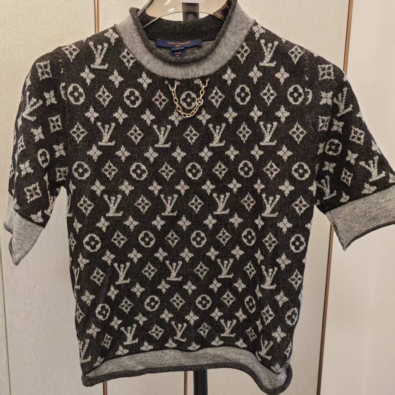 99新 LouisVuitton/路易威登 D 满老花针织T恤 279