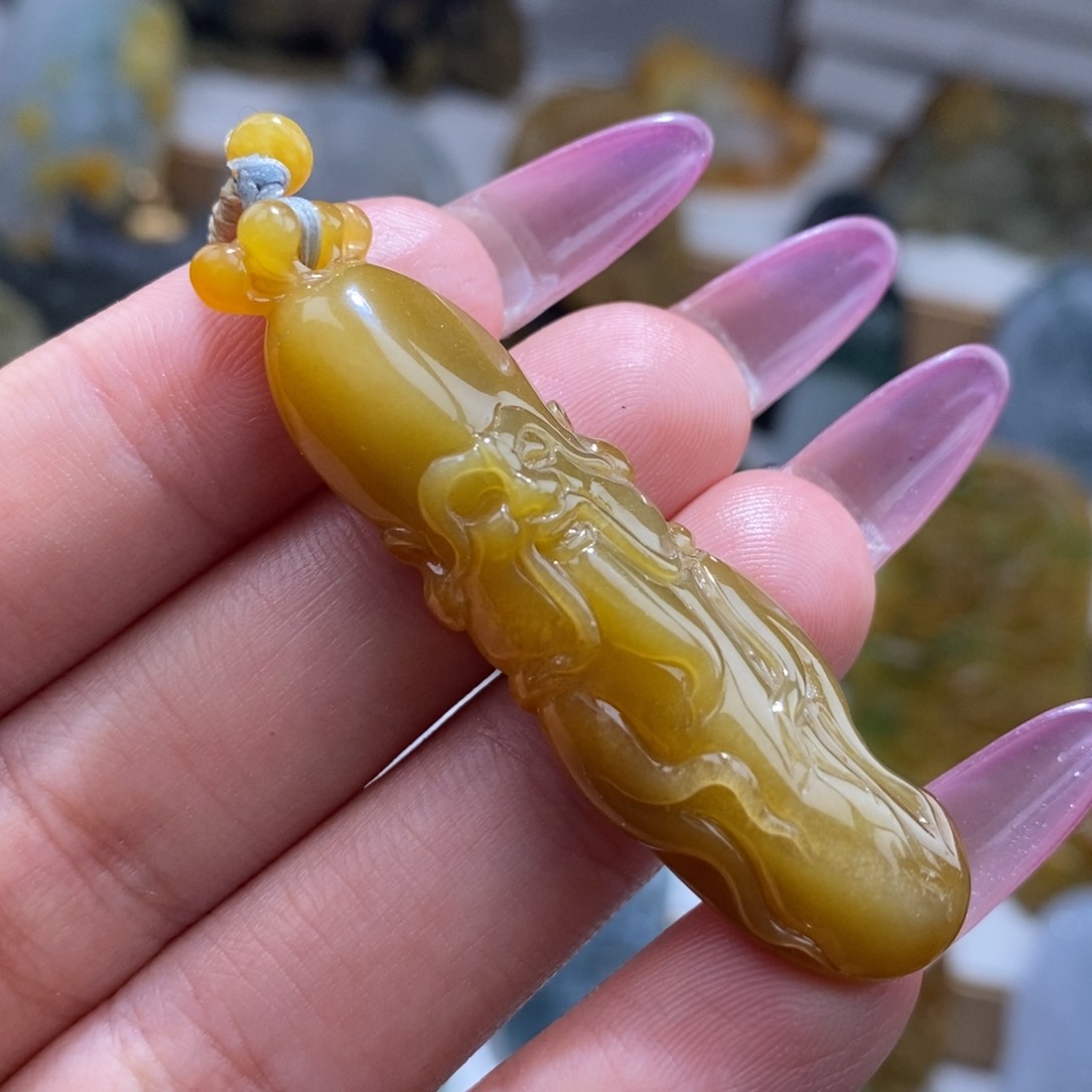 翡翠颈饰未镶嵌寿星公