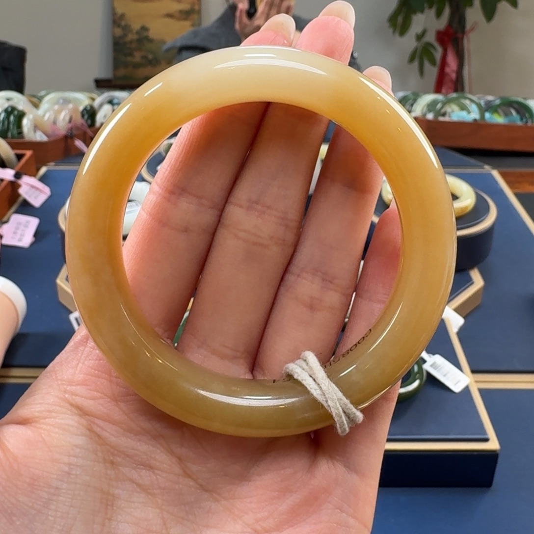 e***g和田玉未镶嵌手镯C0085-54