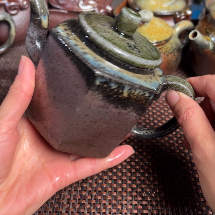 紫砂茶杯六方宫灯