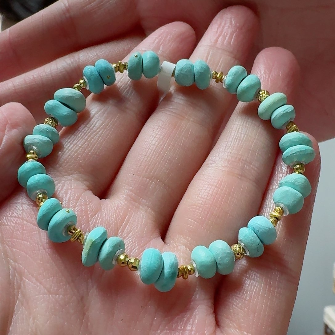 绿松石珠宝奇石18K金镶嵌