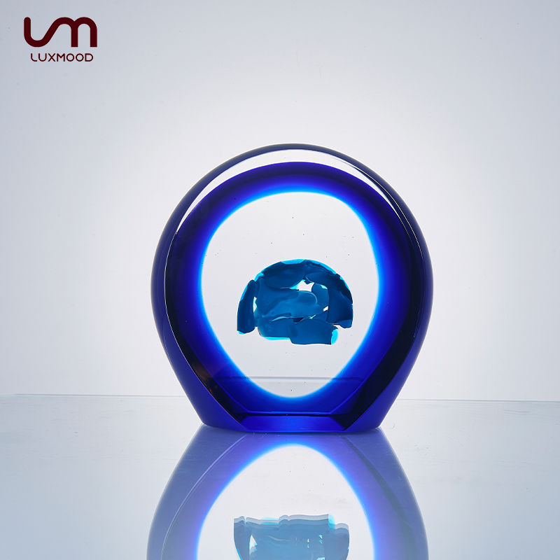 LUXMOOD勒慕轻奢现代琉璃艺术创意摆件高档客厅玄关装饰送礼