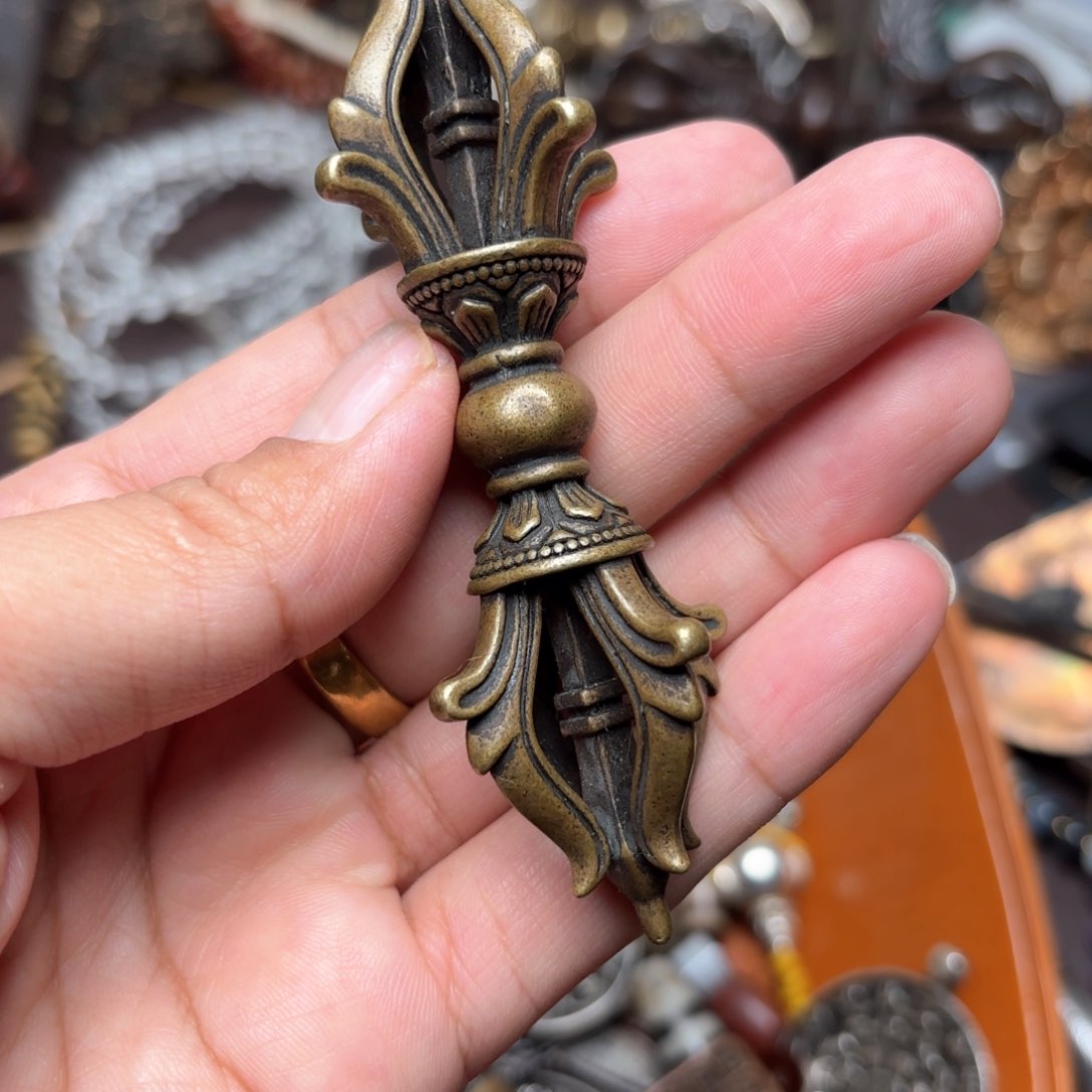 铜星月菩提吊坠项链