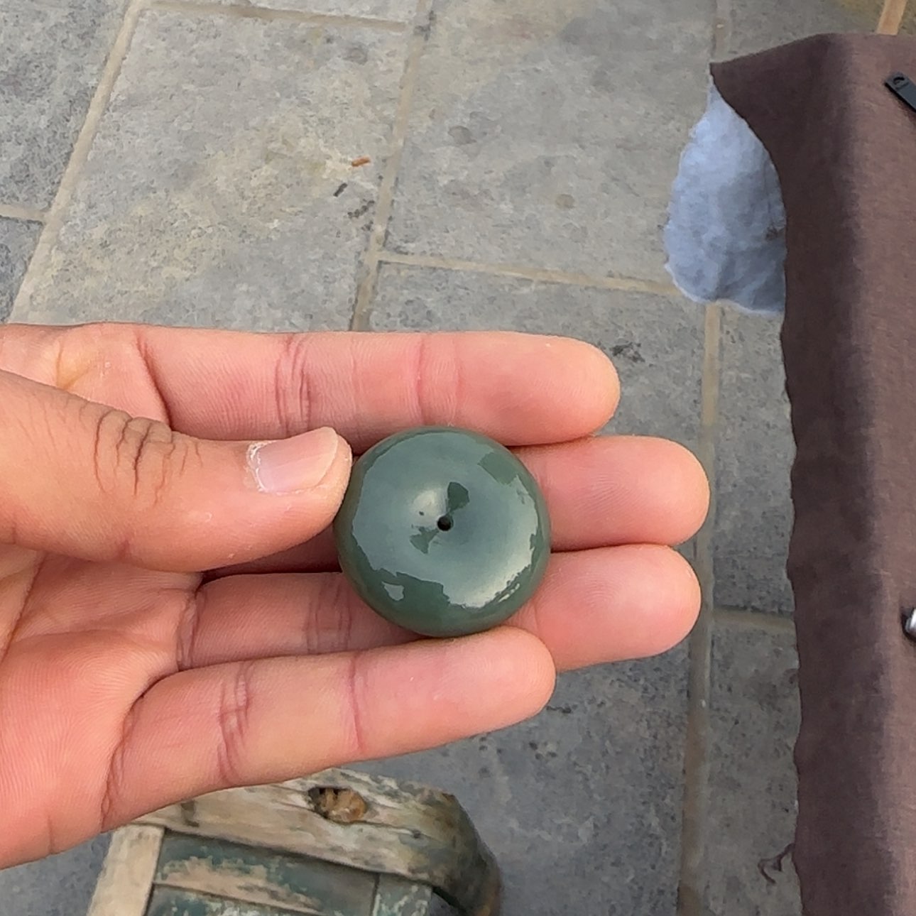 【闪购商品】和田玉颈饰未镶嵌且末蓝平安扣吊坠