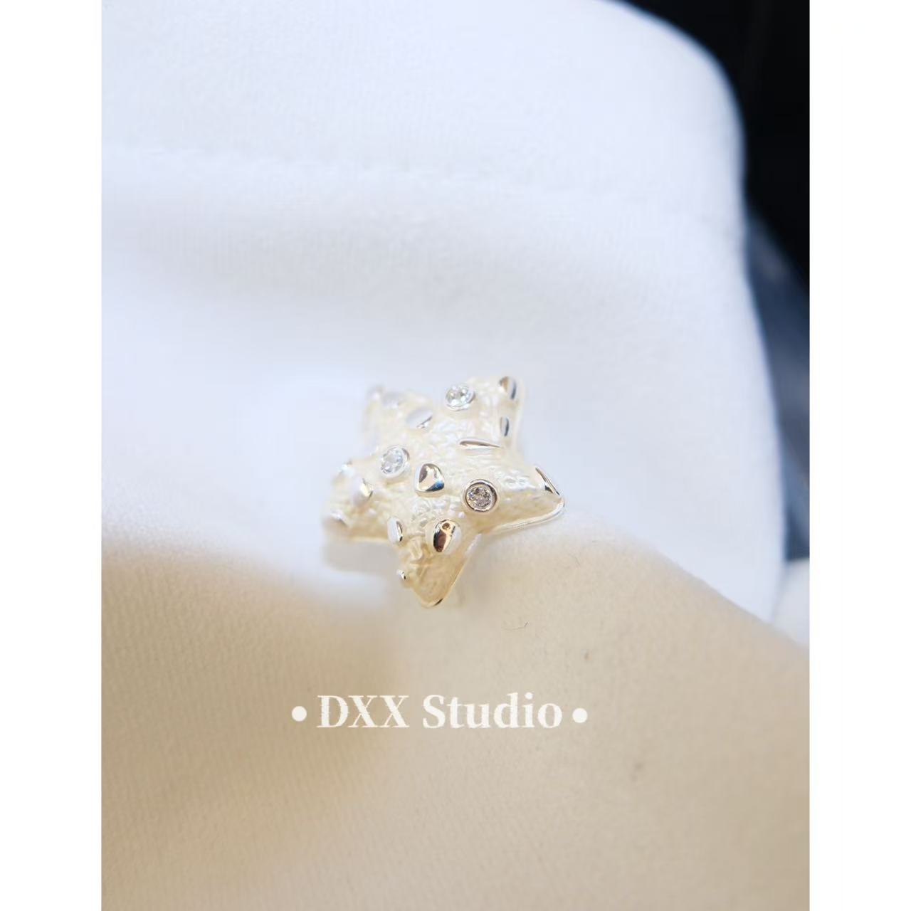 铜合金合成锆石耳饰 小众设计百搭单只耳夹46854