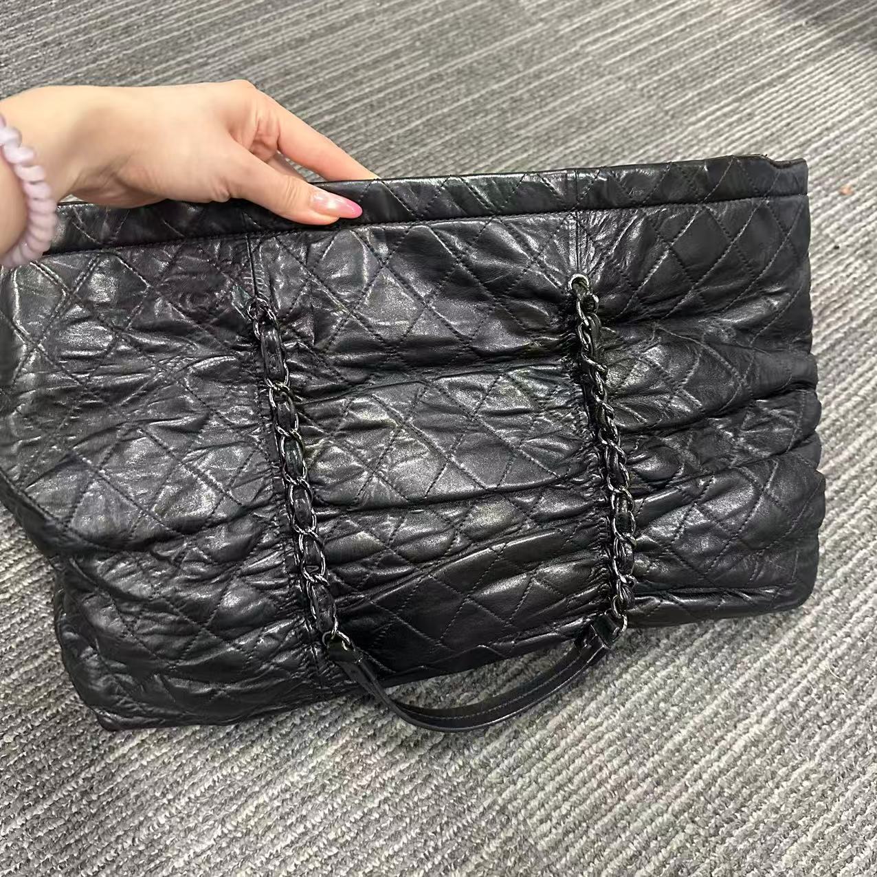 95新 Chanel/香奈儿 wt01黑色单肩包/非真假不退补不换
