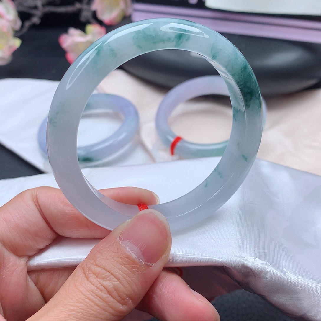 翡翠未镶嵌手镯手镯56.8