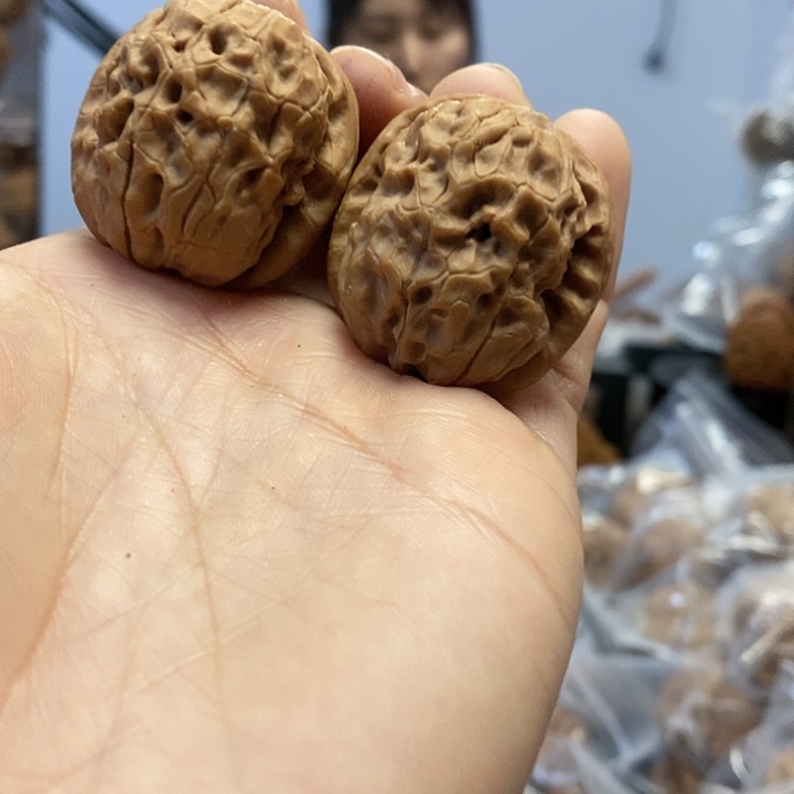 把件文玩核桃32甲骨文迷你尖黄