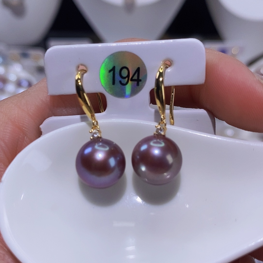 淡水珍珠耳饰银S925镶嵌