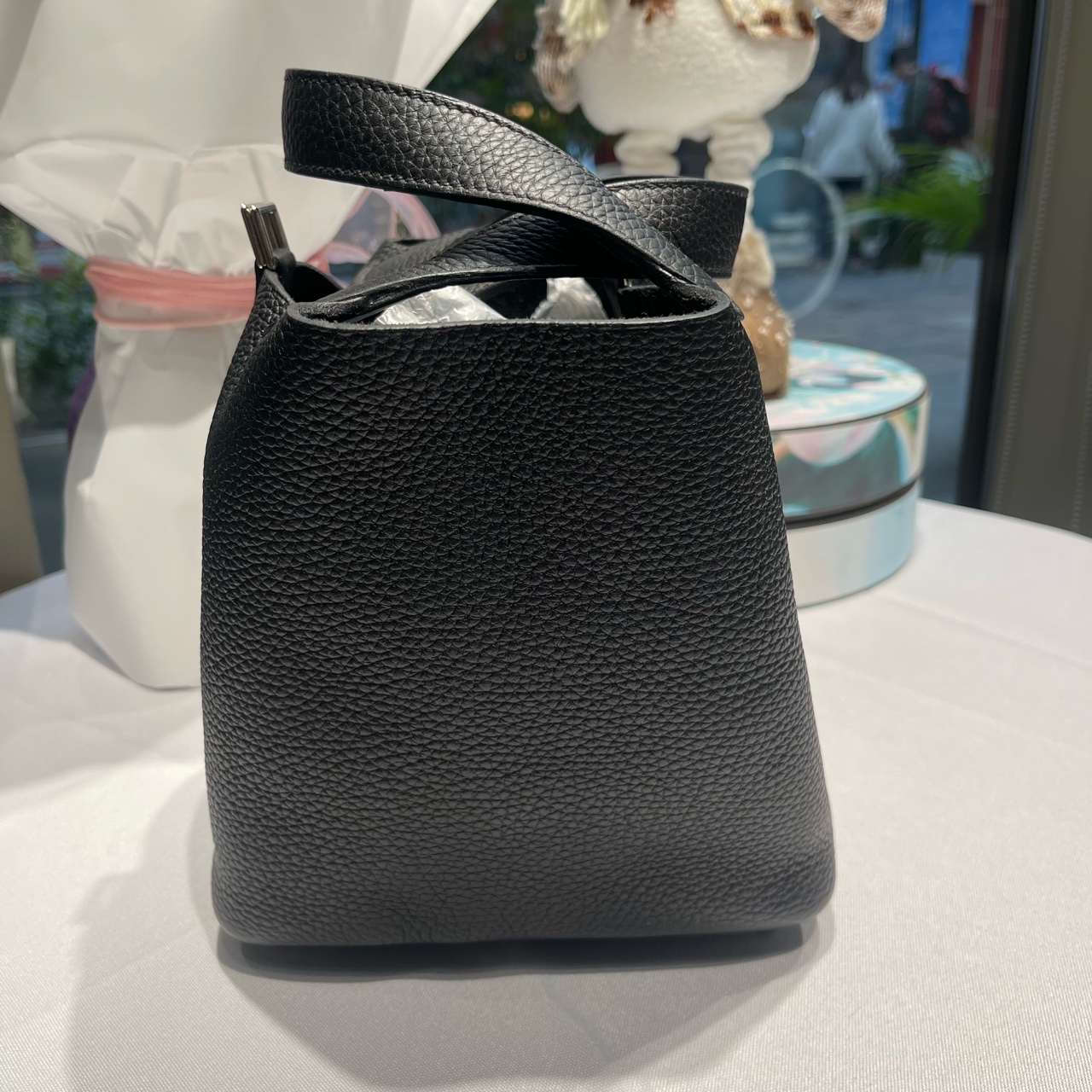 全新未使用 Hermes/爱马仕 Hermes B刻 picotin18 黑银 tc皮