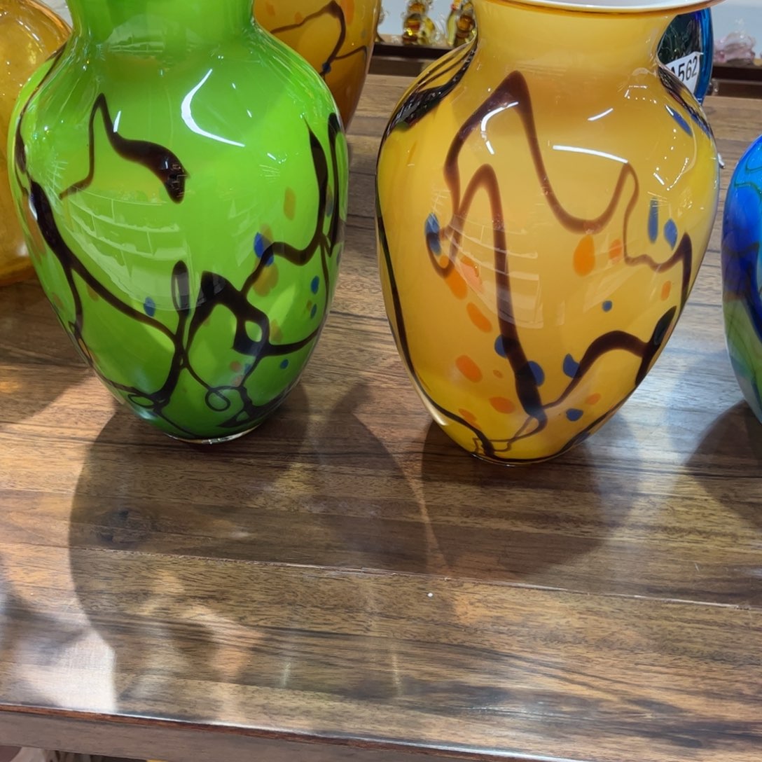 红***杉琉璃手工艺品精品一对发顺丰