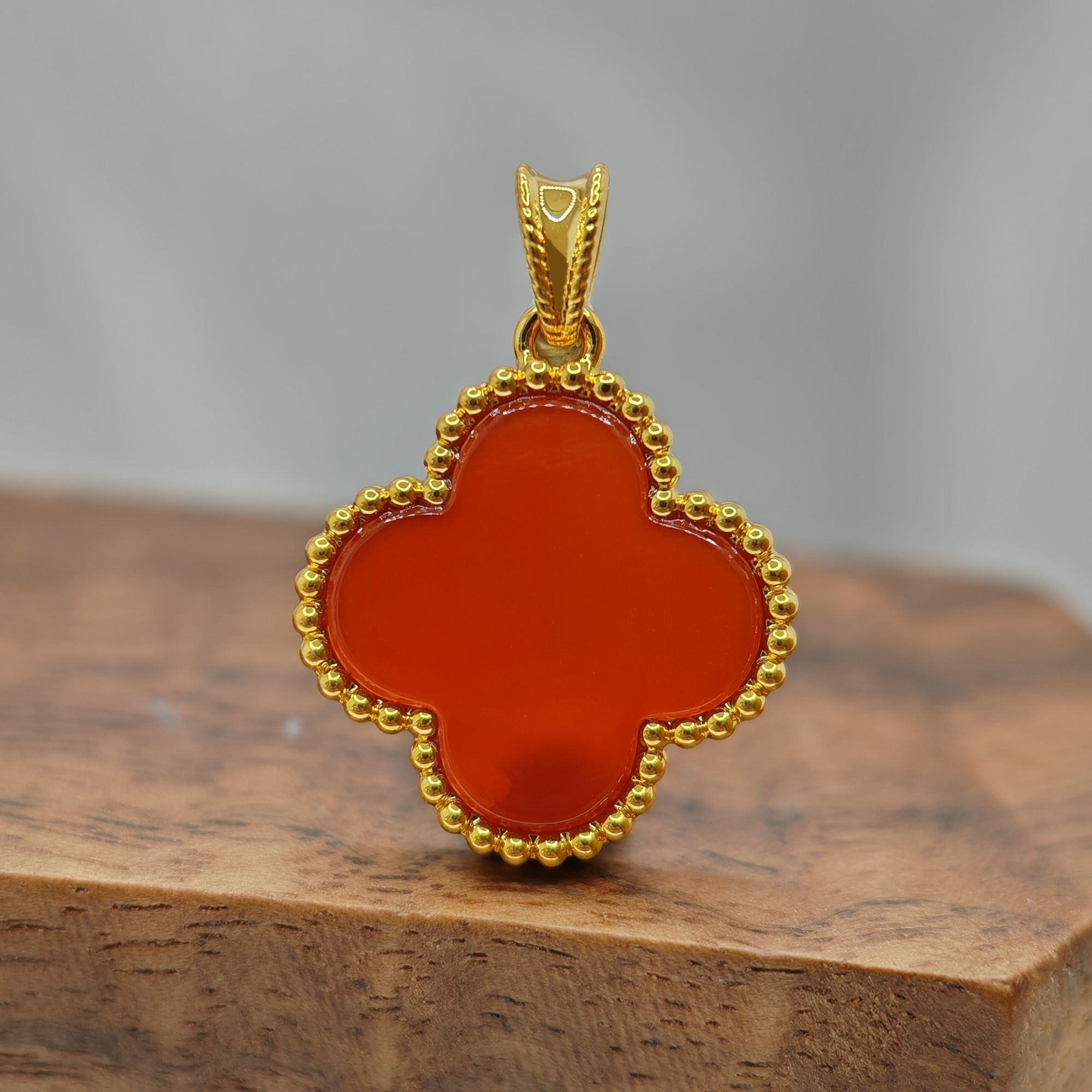 【巧玲专属】18K金幸运草吊坠 送合金链0706 A5