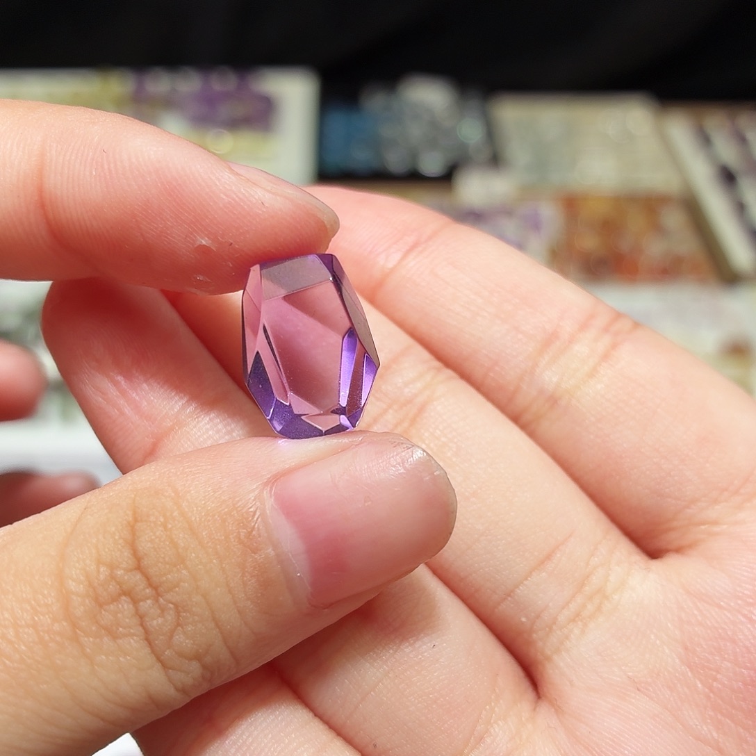 未镶嵌吊坠(不含链)水晶紫水 随形 打孔定制不退换