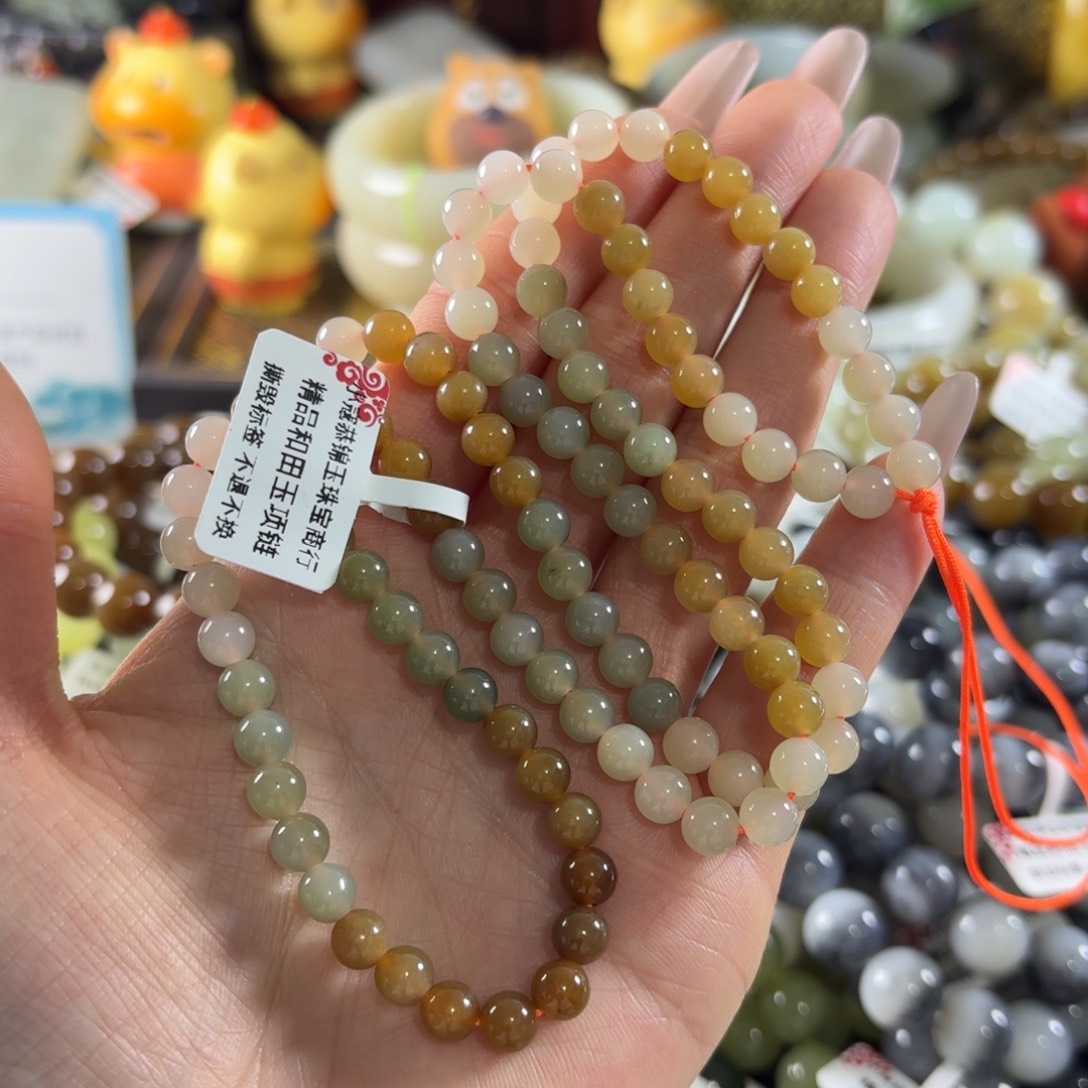 和田玉未镶嵌手串66