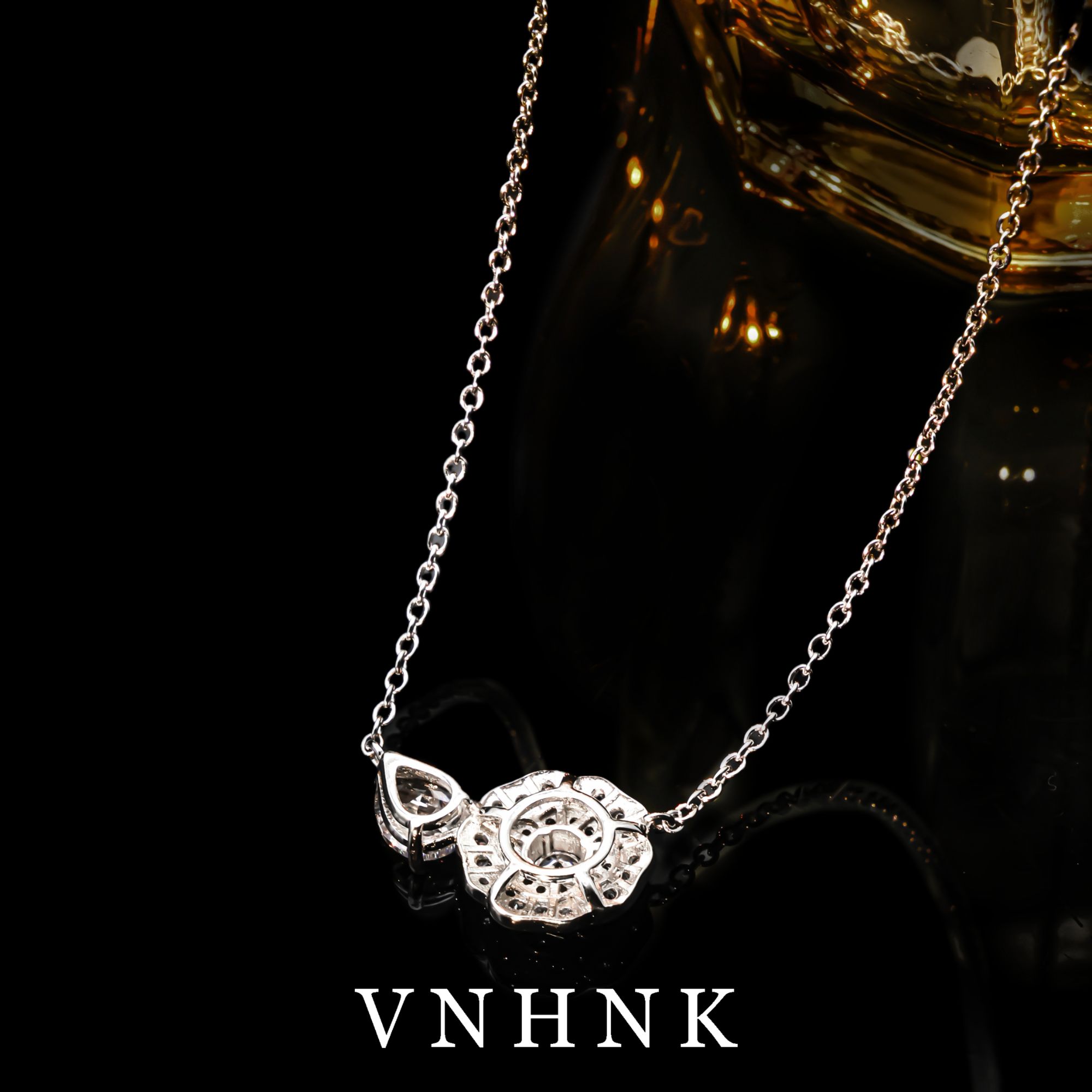 坠链均925银合成锆石 美可儿  T128 银色（45cm）时尚简约气质项链