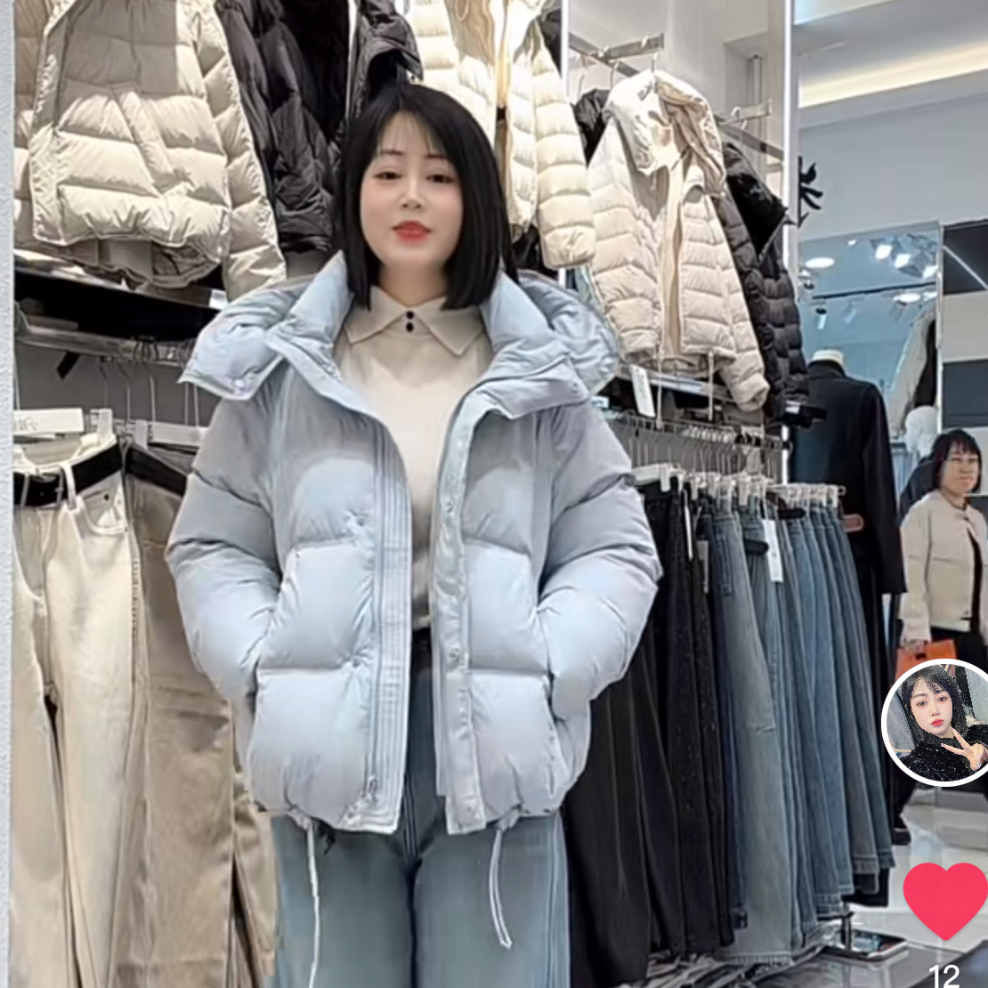 慧慧家新款帽子白鸭90国标外套