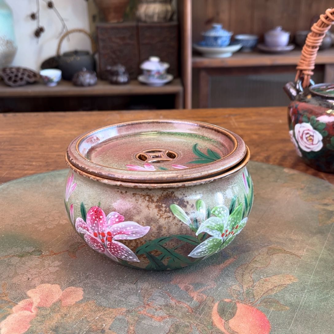 杯柴烧手工手绘陶瓷