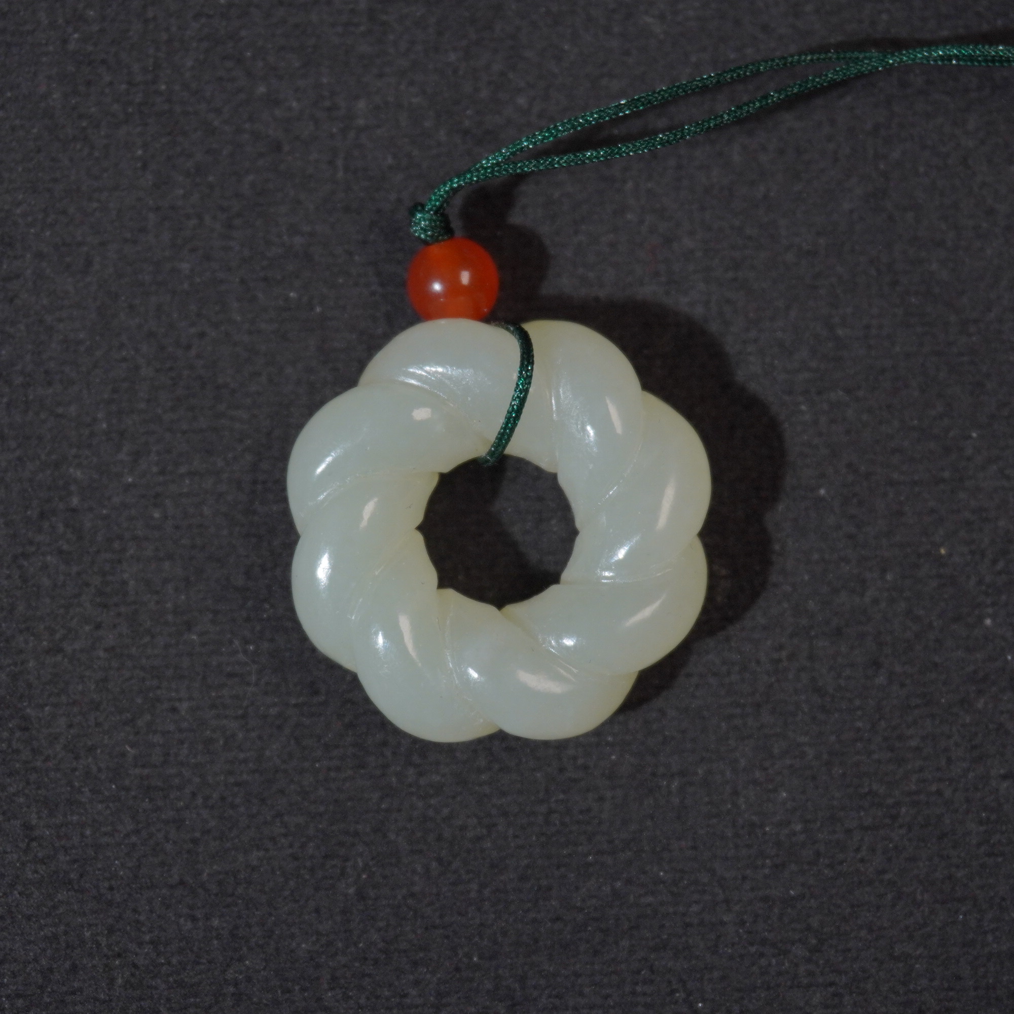 5SE219  清  和田玉绞丝玉环