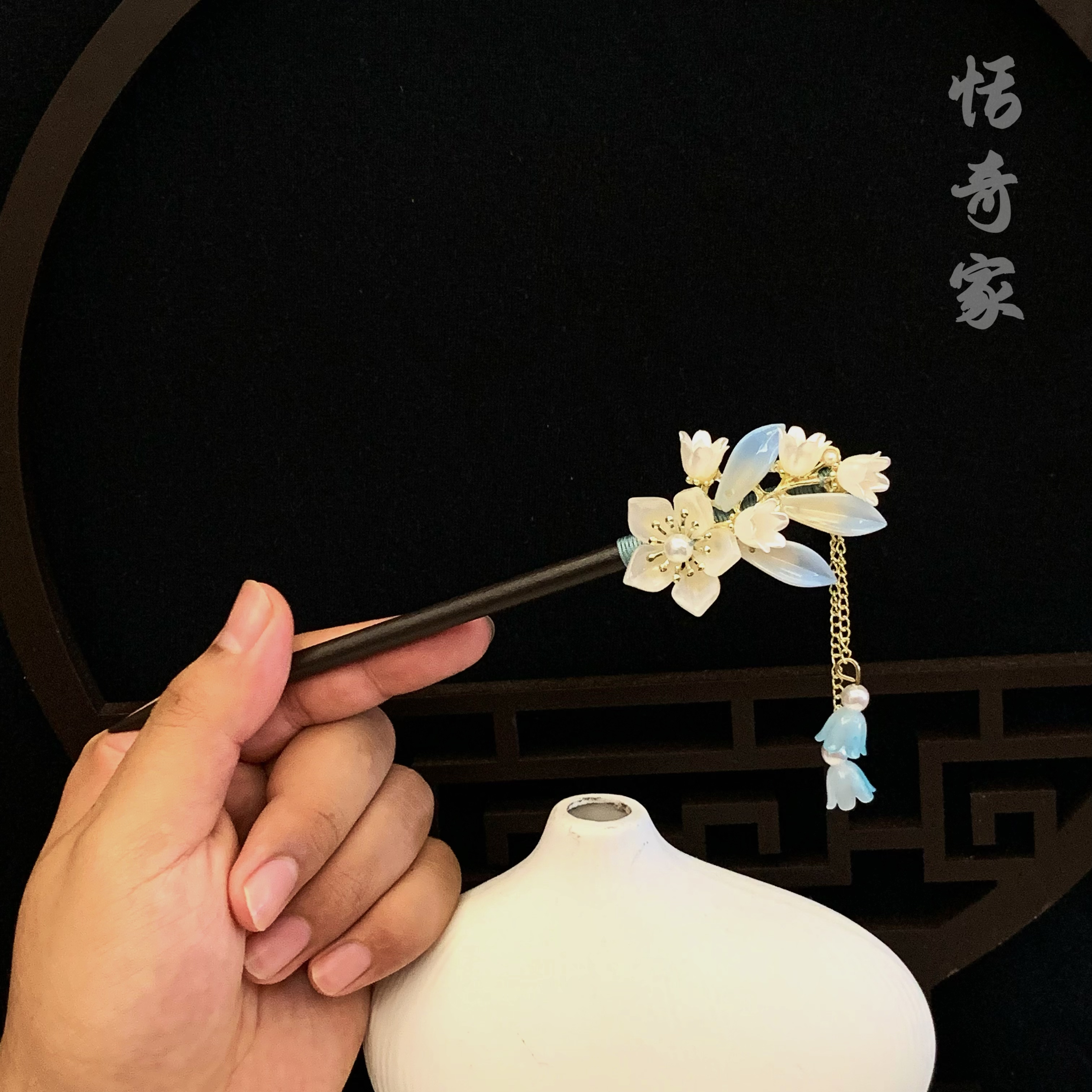 【空谷幽兰】高级感木质古风仙气步摇流苏简约步摇发簪F27