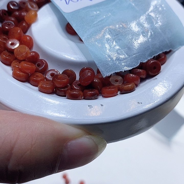 翡翠散珠冰红翡算盘珠