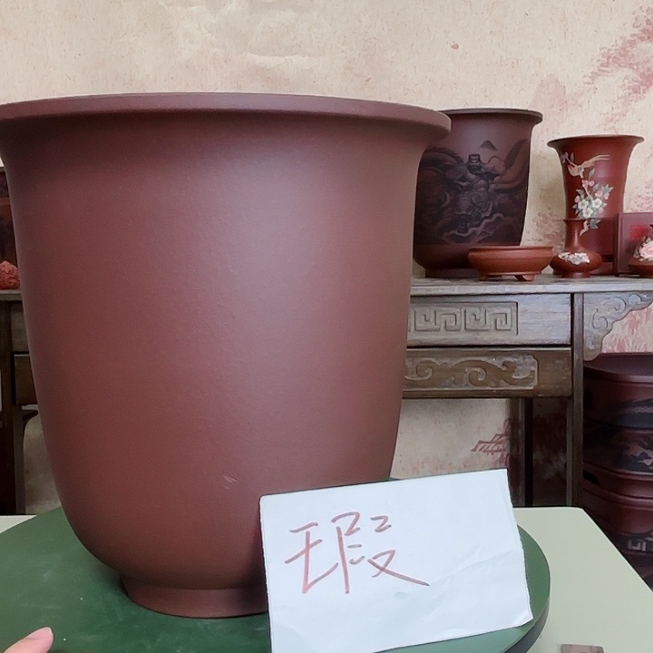紫砂花盆精品紫泥