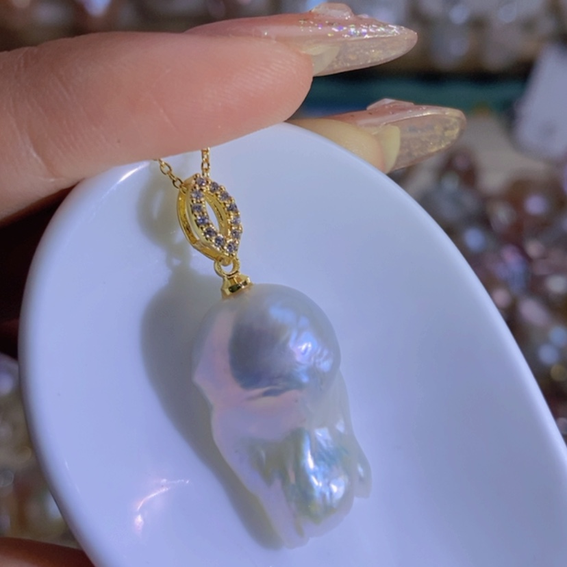 【闪购商品】淡水珍珠天然淡水珍珠（微瑕）合金