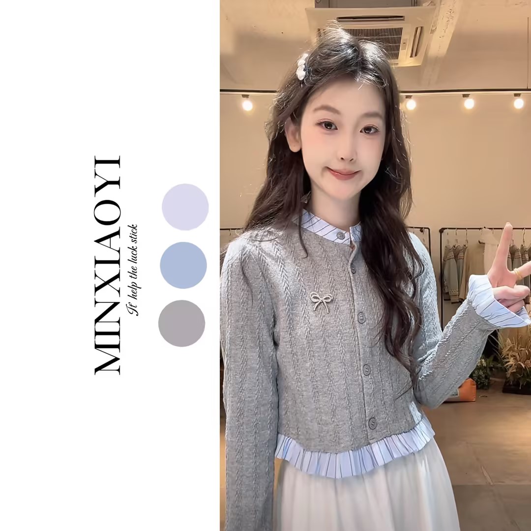 闵笑一【心动谱曲】M935&设计款针织上衣女装