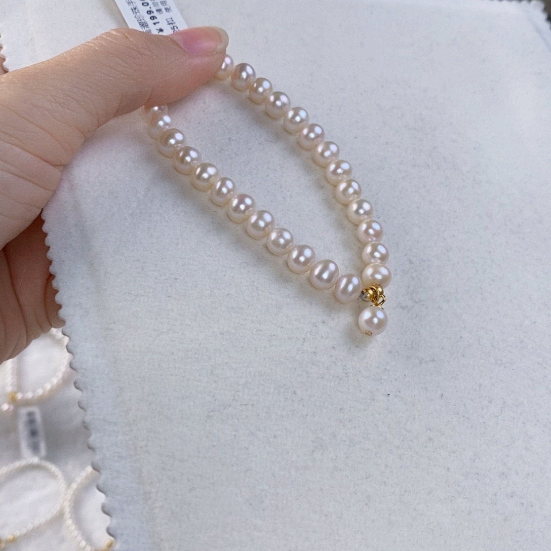淡水珍珠手绳银S925镶嵌