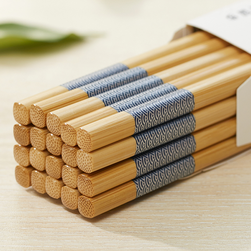  高档天然楠竹筷子家用加粗7.5mm中式筷子特级食品级防霉耐高温