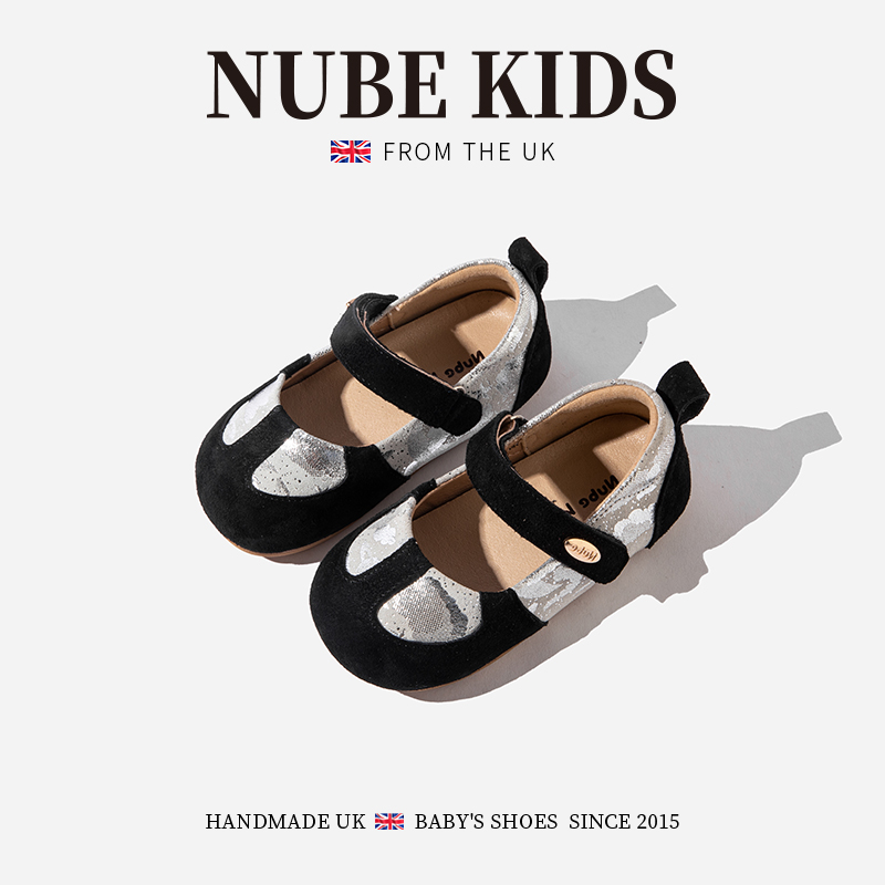 NUBEKIDS真皮女童学步鞋软底新款春秋季宝宝幼儿公主皮鞋25A3571