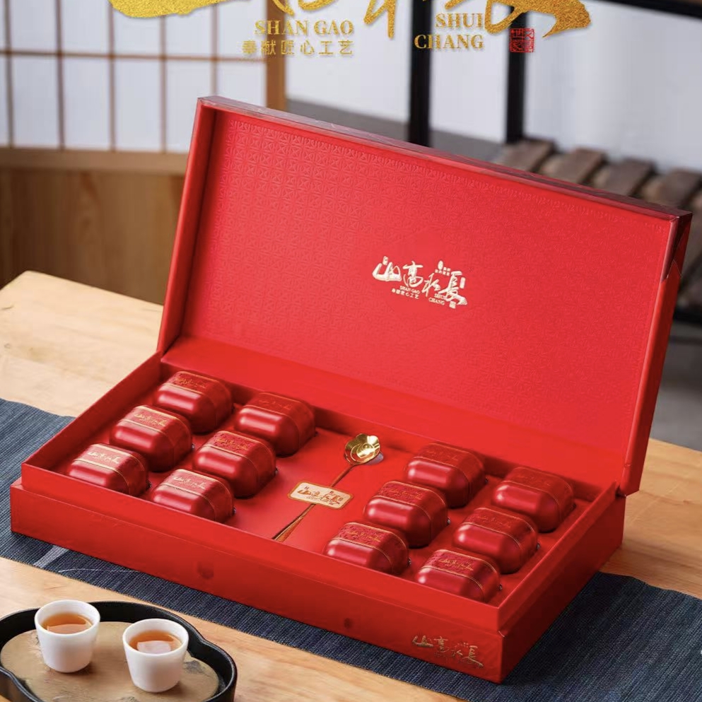 山高水长 小种红茶茶叶礼盒装 武夷红茶 中秋过年送礼长辈