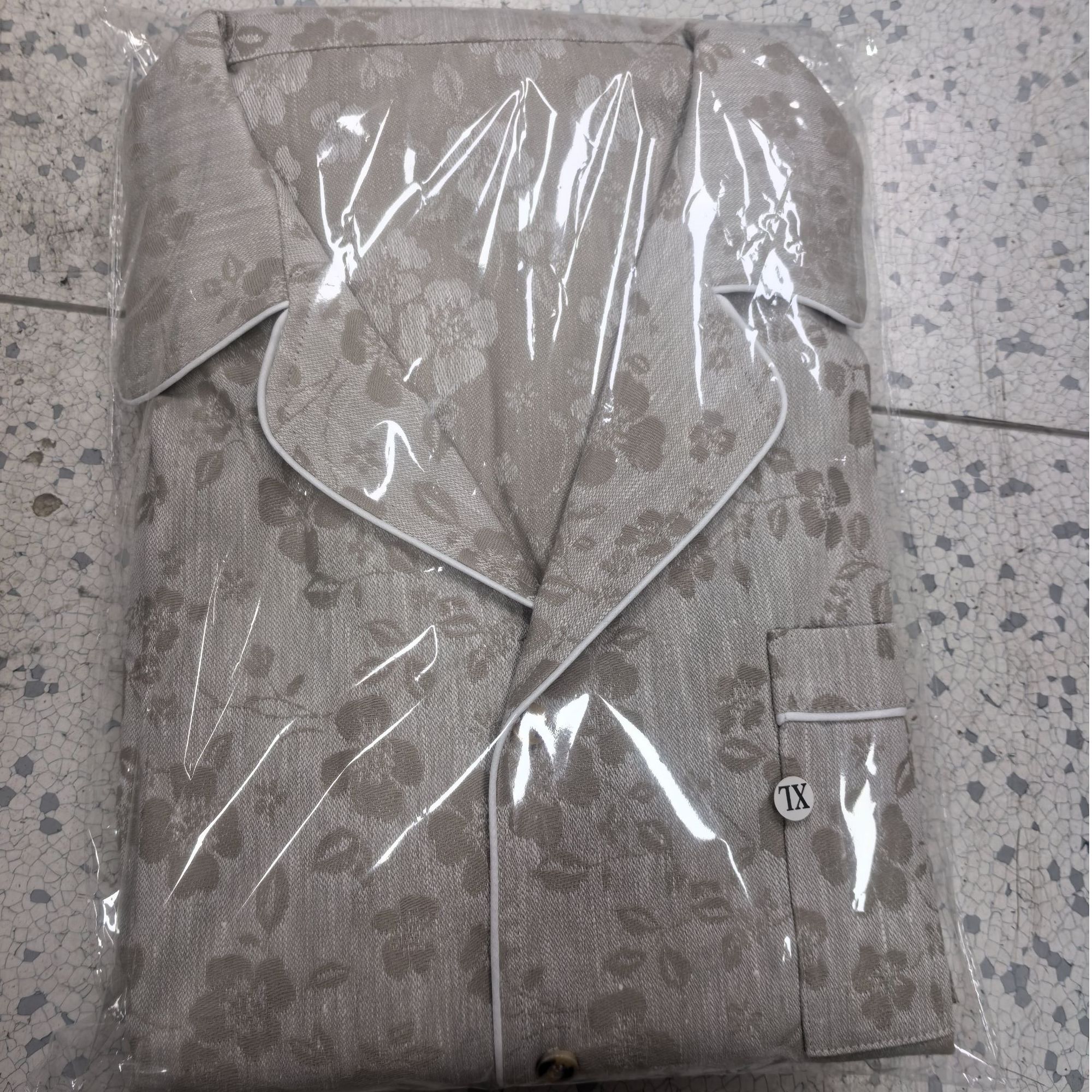 品牌尾单   男女同款情侣款汉麻提花工艺居家服套装  