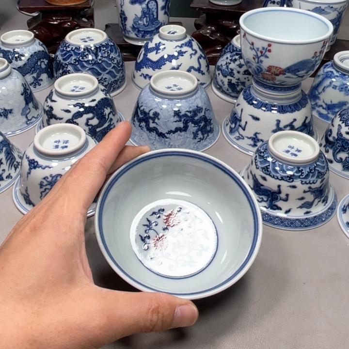 摆件下****人景德镇陶瓷现代手工陶瓷茶具