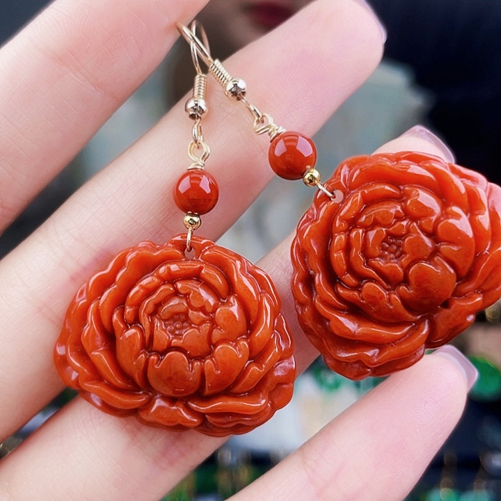 翡翠未镶嵌耳饰饰品