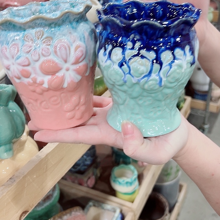 有孔，凑单福利满10元发货陶瓷多肉花盆！