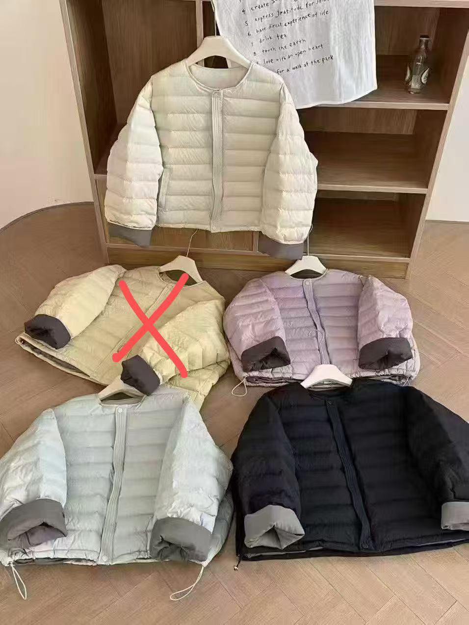 小迪优选袖口拼色短款羽服时尚轻薄保暖