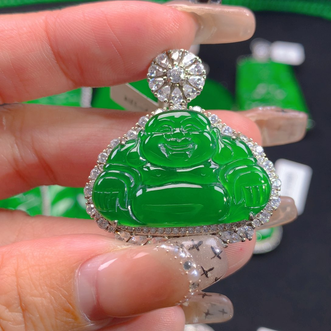 翡翠颈饰银S925镶嵌1111111111